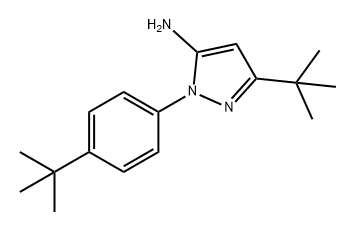 1H-Pyrazol-5-amine, 3-(1,1-dimethylethyl)-1-[4-(1,1-dimethylethyl)phenyl]- Structure