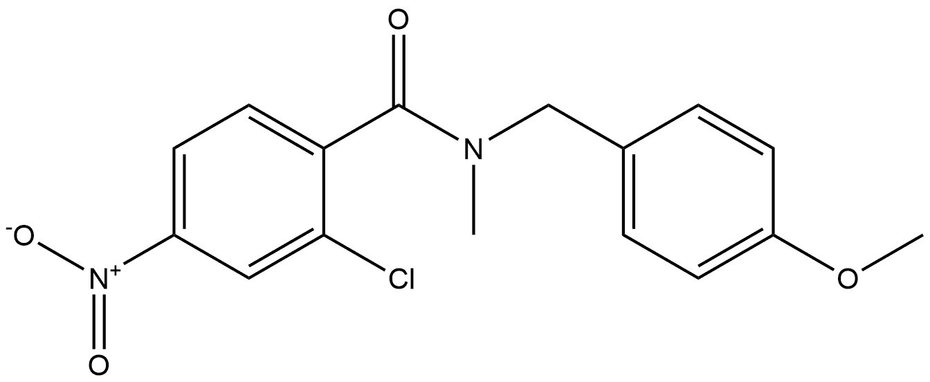 2-chloro-N-(4-methoxybenzyl)-N-methyl-4-nitrobenzamide Structure