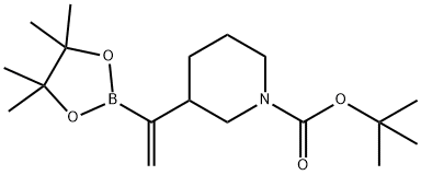 1-Piperidinecarboxylic acid, 3-[1-(4,4,5,5-tetramethyl-1,3,2-dioxaborolan-2-yl)ethenyl]-, 1,1-dimethylethyl ester Structure