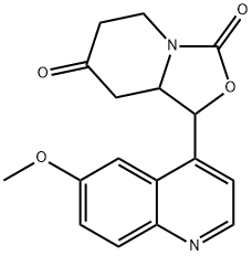 3H-?Oxazolo[3,?4-?a]?pyridine-?3,?7(1H)?-?dione, tetrahydro-?1-?(6-?methoxy-?4-?quinolinyl)?- (9CI) 구조식 이미지