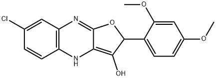 Furo[2,?3-?b]?quinoxalin-?3-?ol, 7-?chloro-?2-?(2,?4-?dimethoxyphenyl)?-?2,?4-?dihydro- (9CI) Structure