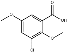 Benzoic acid, 3-chloro-2,5-dimethoxy- Structure