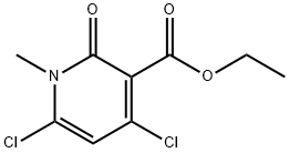 3-Pyridinecarboxylic acid, 4,6-dichloro-1,2-dihydro-1-methyl-2-oxo-, ethyl ester Structure