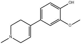 Phenol, 2-methoxy-4-(1,2,3,6-tetrahydro-1-methyl-4-pyridinyl)- Structure