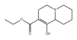 2H-Quinolizine-8-carboxylic acid, 1,3,4,6,7,9a-hexahydro-9-hydroxy-, ethyl ester Structure