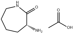 2H-Azepin-2-one, 3-aminohexahydro-, (3R)-, acetate (1:1) Structure