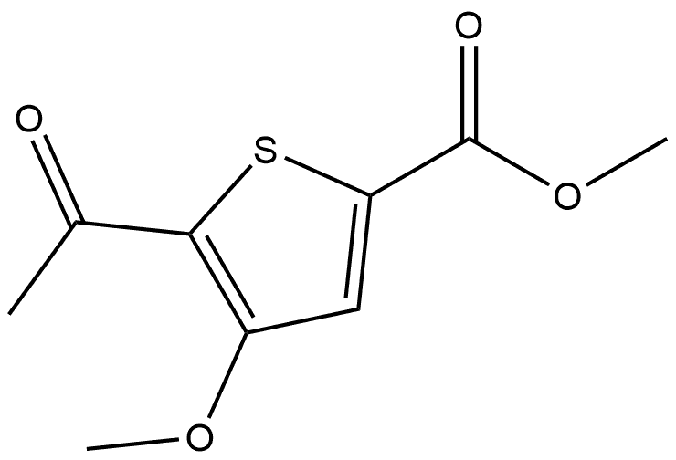 Methyl 5-acetyl-4-methoxy-2-thiophenecarboxylate Structure