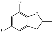 Benzofuran, 5-bromo-7-chloro-2,3-dihydro-2-methyl- Structure