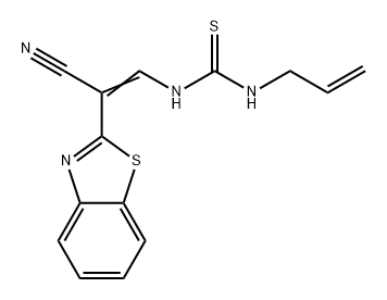 Thiourea, N-[2-(2-benzothiazolyl)-2-cyanoethenyl]-N'-2-propen-1-yl- Structure