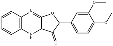 Furo[2,?3-?b]?quinoxalin-?3(2H)?-?one, 2-?(3,?4-?dimethoxyphenyl)?-?3a,?4-?dihydro- (9CI) 구조식 이미지