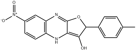 Furo[2,?3-?b]?quinoxalin-?3-?ol, 2,?4-?dihydro-?2-?(4-?methylphenyl)?-?7-?nitro- (9CI) Structure