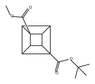 Pentacyclo[4.2.0.02,5.03,8.04,7]octane-1,4-dicarboxylic acid, 1-(1,1-dimethylethyl) 4-methyl ester Structure