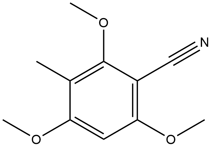 2,4,6-Trimethoxy-3-methylbenzonitrile Structure