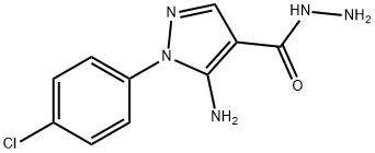 1H-Pyrazole-4-carboxylic acid, 5-amino-1-(4-chlorophenyl)-, hydrazide Structure