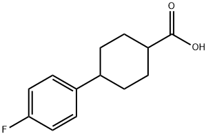 Cyclohexanecarboxylic acid, 4-(4-fluorophenyl)- Structure