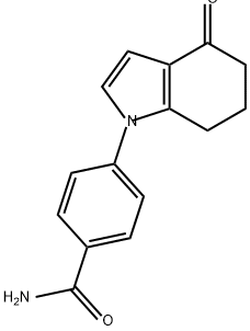 Benzamide, 4-(4,5,6,7-tetrahydro-4-oxo-1H-indol-1-yl)- Structure