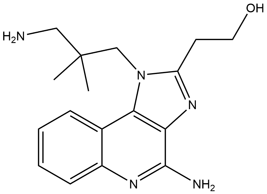 4-Amino-1-(3-amino-2,2-dimethylpropyl)-1H-imidazo[4,5-c]quinoline-2-ethanol Structure