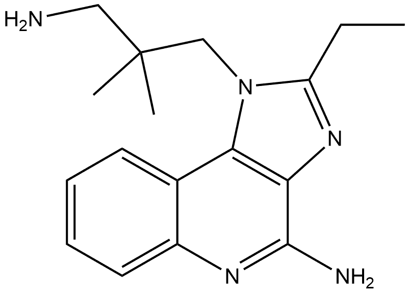 4-Amino-2-ethyl-β,β-dimethyl-1H-imidazo[4,5-c]quinoline-1-propanamine Structure