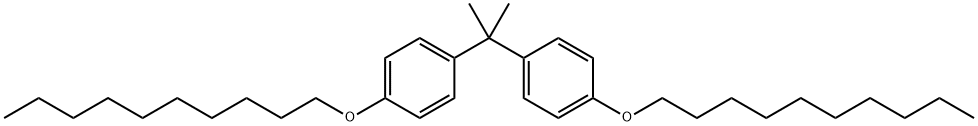 Benzene, 1,1'-(1-methylethylidene)bis[4-(decyloxy)- Structure