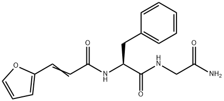 Glycinamide, N-[3-(2-furanyl)-1-oxo-2-propenyl]-L-phenylalanyl- (9CI) Structure