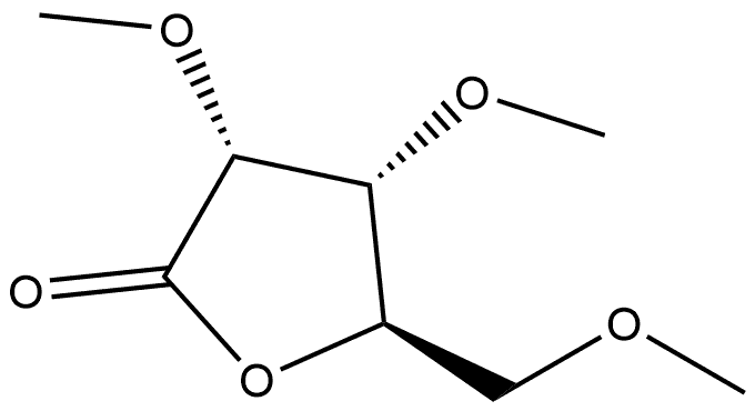 D-Ribonic acid, 2,3,5-tri-O-methyl-, γ-lactone Structure