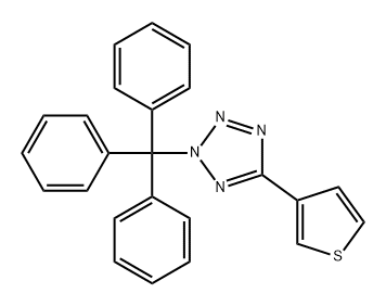 2H-Tetrazole, 5-(3-thienyl)-2-(triphenylmethyl)- Structure