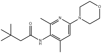 Butanamide, N-[2,4-dimethyl-6-(4-morpholinyl)-3-pyridinyl]-3,3-dimethyl- Structure