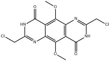 Pyrimido[4,?5-?g]?quinazoline-?4,?9-?dione, 2,?7-?bis(chloromethyl)?-?3,?8-?dihydro-?5,?10-?dimethoxy- Structure