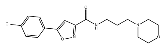 3-Isoxazolecarboxamide, 5-(4-chlorophenyl)-N-[3-(4-morpholinyl)propyl]- Structure