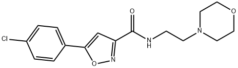 3-Isoxazolecarboxamide, 5-(4-chlorophenyl)-N-[2-(4-morpholinyl)ethyl]- 구조식 이미지