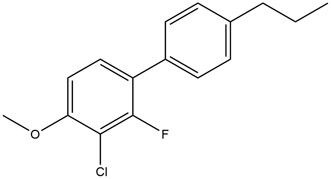 3-Chloro-2-fluoro-4-methoxy-4'-propyl-1,1'-biphenyl Structure