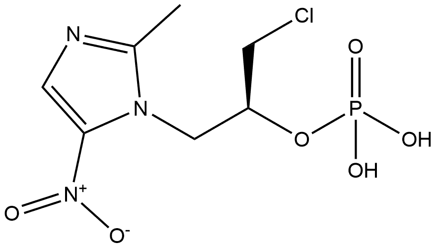 1H-Imidazole-1-ethanol, α-(chloromethyl)-2-methyl-5-nitro-, dihydrogen phosphate (ester), (αS)- (9CI) Structure