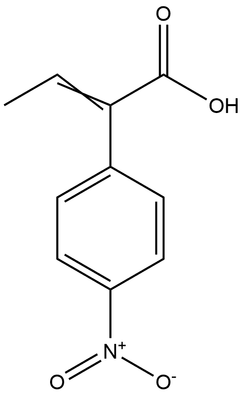 Benzeneacetic acid, α-ethylidene-4-nitro- Structure