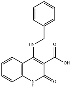 3-Quinolinecarboxylic acid, 1,2-dihydro-2-oxo-4-[(phenylmethyl)amino]- Structure