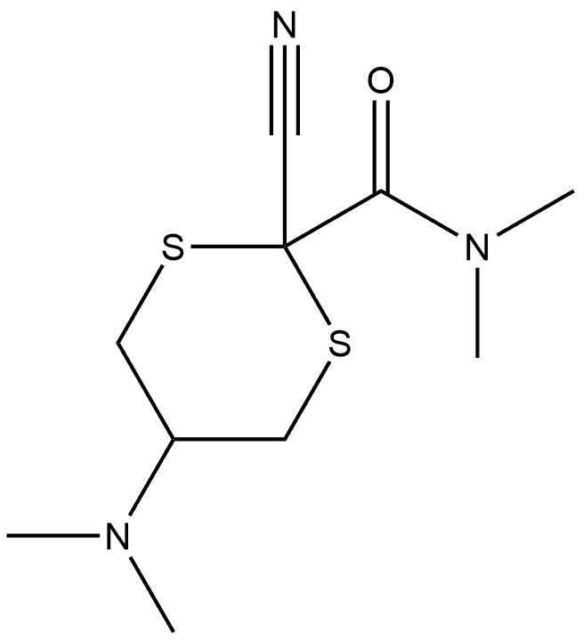 2-Cyano-5-(dimethylamino)-N,N-dimethyl-1,3-dithiane-2-carboxamide Structure