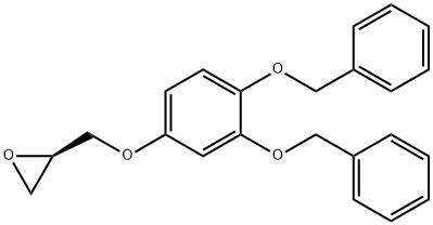 Oxirane, 2-[[3,4-bis(phenylmethoxy)phenoxy]methyl]-, (2R)- Structure