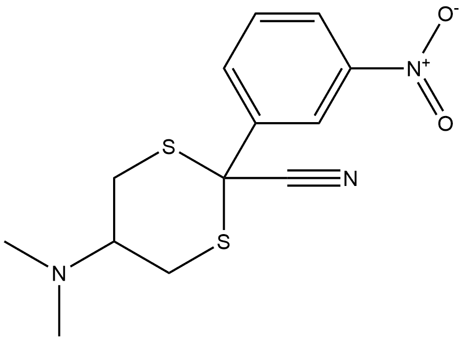 5-(Dimethylamino)-2-(3-nitrophenyl)-1,3-dithiane-2-carbonitrile Structure