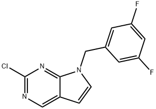 7H-Pyrrolo[2,3-d]pyrimidine, 2-chloro-7-[(3,5-difluorophenyl)methyl]- Structure