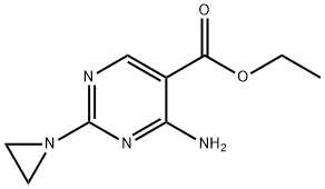 Ethyl 4-amino-2-(aziridin-1-yl)pyrimidine-5-carboxylate 구조식 이미지