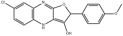 Furo[2,?3-?b]?quinoxalin-?3-?ol, 7-?chloro-?2,?4-?dihydro-?2-?(4-?methoxyphenyl)?- (9CI) 구조식 이미지