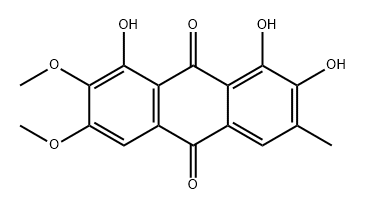 9,10-Anthracenedione, 1,2,8-trihydroxy-6,7-dimethoxy-3-methyl- Structure