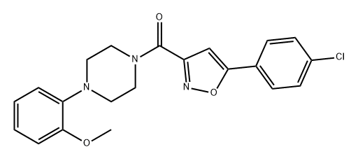 Methanone, [5-(4-chlorophenyl)-3-isoxazolyl][4-(2-methoxyphenyl)-1-piperazinyl]- Structure