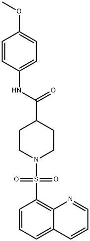 4-Piperidinecarboxamide, N-(4-methoxyphenyl)-1-(8-quinolinylsulfonyl)- Structure