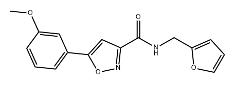 3-Isoxazolecarboxamide, N-(2-furanylmethyl)-5-(3-methoxyphenyl)- Structure