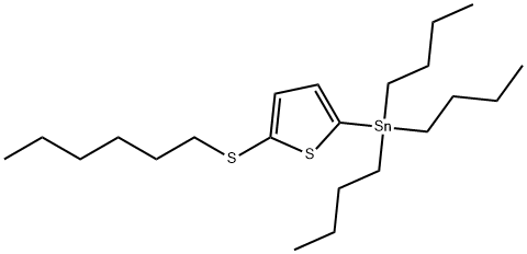 tributyl[5-(hexylthio)-2-thienyl]Stannane Structure