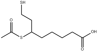 Octanoic acid, 6-(acetylthio)-8-mercapto- Structure