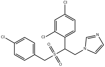 1H-Imidazole, 1-[2-[[(4-chlorophenyl)methyl]sulfonyl]-2-(2,4-dichlorophenyl)ethyl]- Structure
