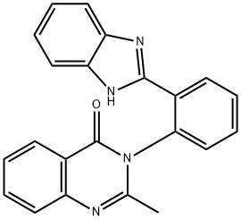 3-(2-(1H-Benzo[d]imidazol-2-yl)phenyl)-2-methylquinazolin-4(3H)-one 구조식 이미지