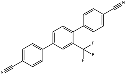 [1,1':4',1''-Terphenyl]-4,4''-dicarbonitrile, 2'-(trifluoromethyl)- Structure