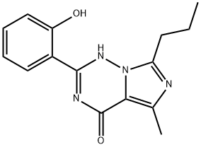 Imidazo[5,1-f][1,2,4]triazin-4(1H)-one, 2-(2-hydroxyphenyl)-5-methyl-7-propyl- 구조식 이미지